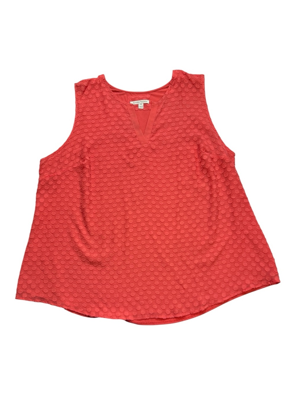 41 Hawthorn Sleeveless Textured Blouse | Size 3X | Coral